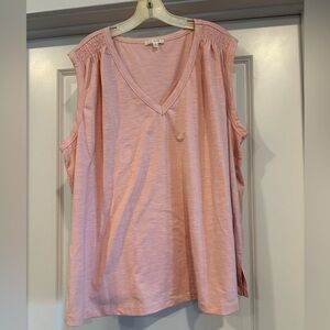 Nine Britton Light Pink V-Neck Tank Top